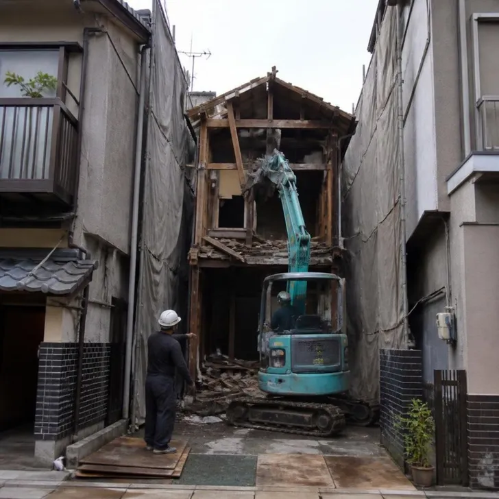 住宅密集地の細い道路(イメージ)