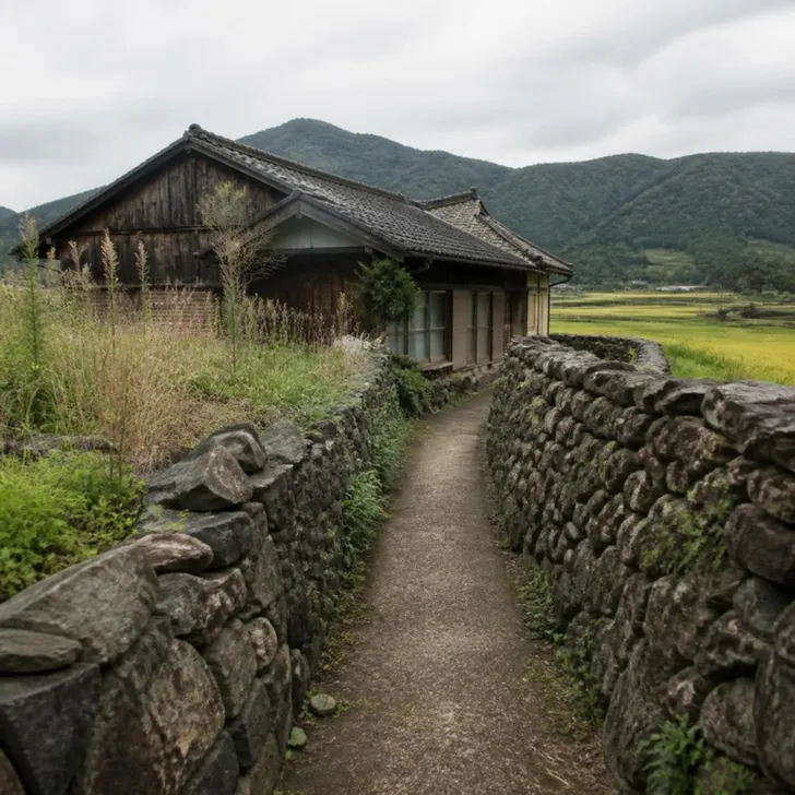 細い路地の奥にある古い家（イメージ）