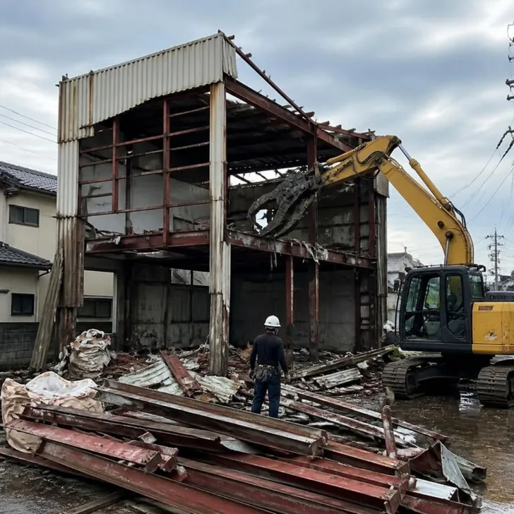 鉄骨の小規模な倉庫(イメージ)